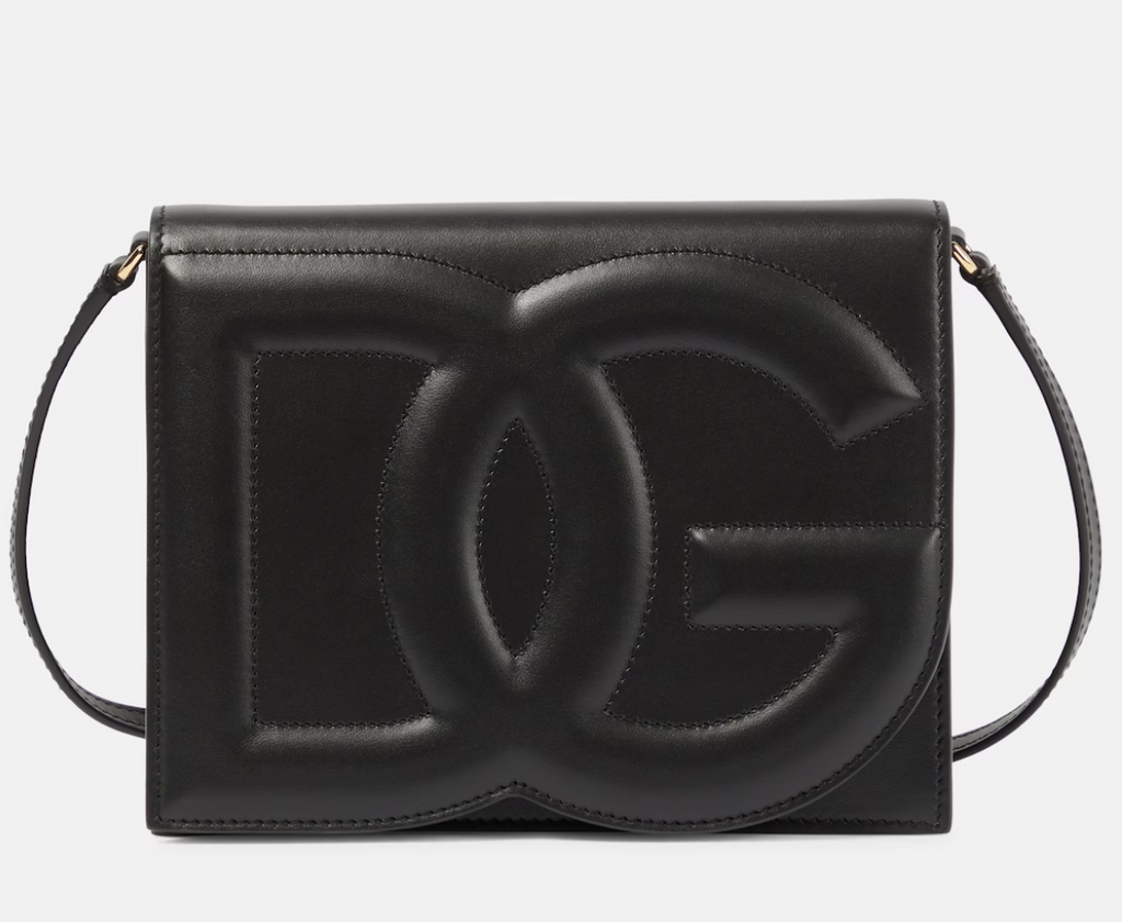 DG leather shoulder bag